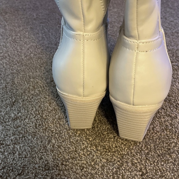 Madden NYC Women's Embroidered Tall Western Boots in Bone White - Picture 8 of 10